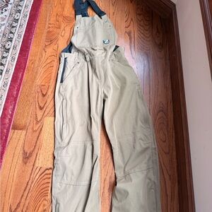Unbranded Men's Tan Ski Bib Overalls - Insulated Snow Pants